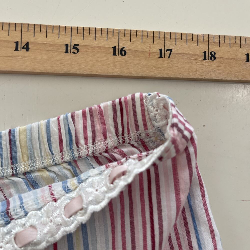 Lucky Brand Women SZ XL Pajama Lounge Pants Cotton Striped Drawstring FLAW - Picture 9 of 14